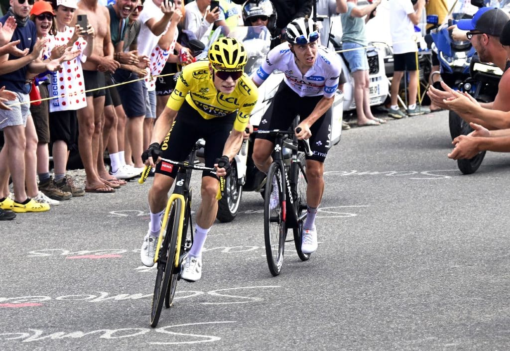 Tadej Pogacar y Jonas Vingegaard durante el Tour de Francia 2023