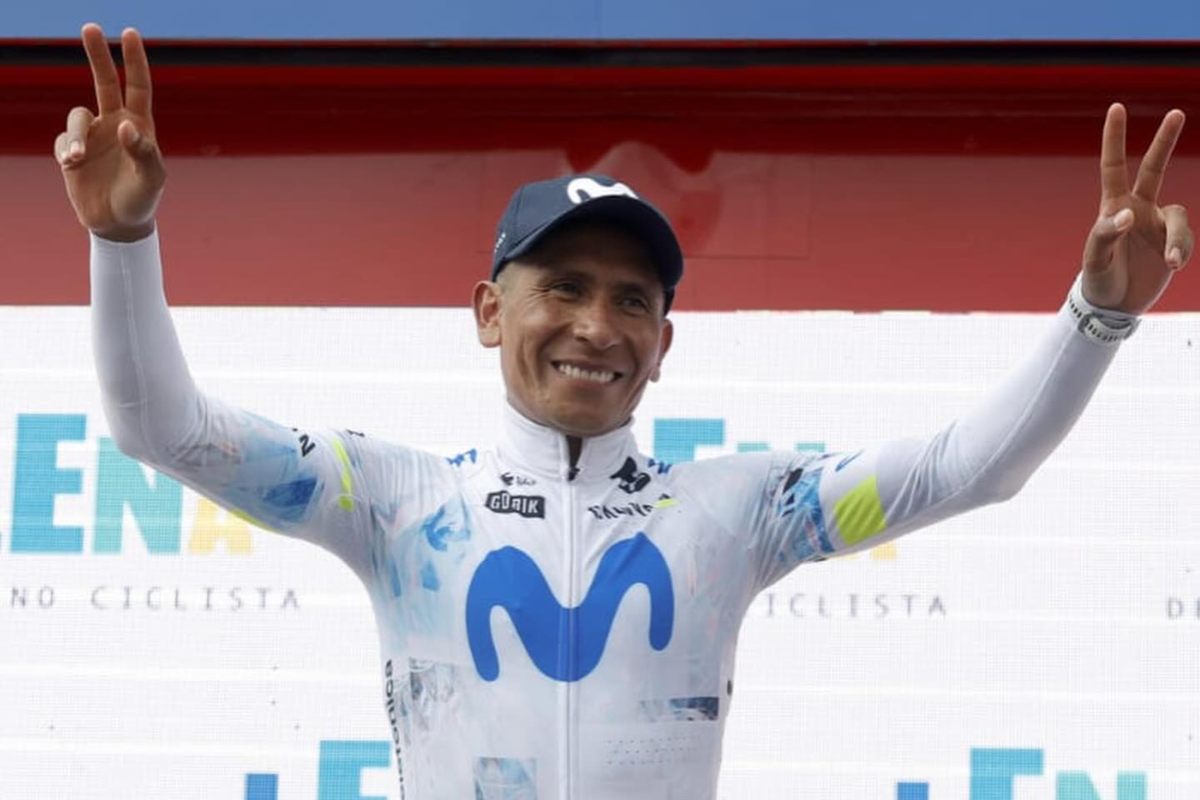 Nairo Quintana con la camiseta de Movistar Team durante 2026